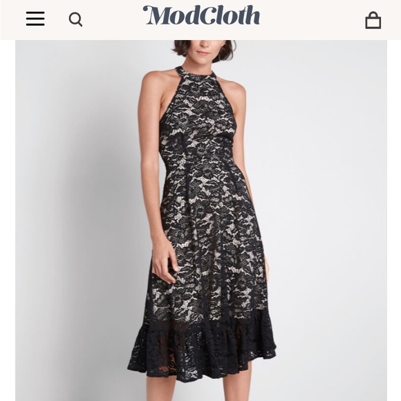Modcloth Lace Halter Midi Dress - Picture 7 of 7